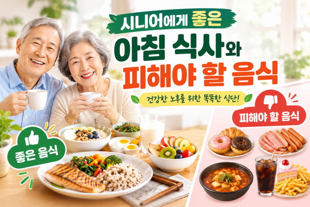 시니어에게 좋은 아침 식사와 피해야 할 음식.
썸네일 이미지